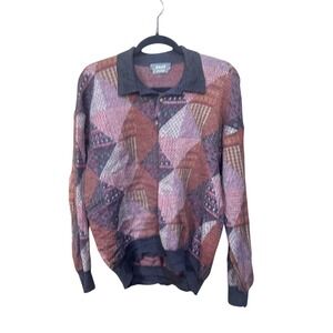 Bally Men's Slight Printed Patchwork Luxury Sweater Size 56